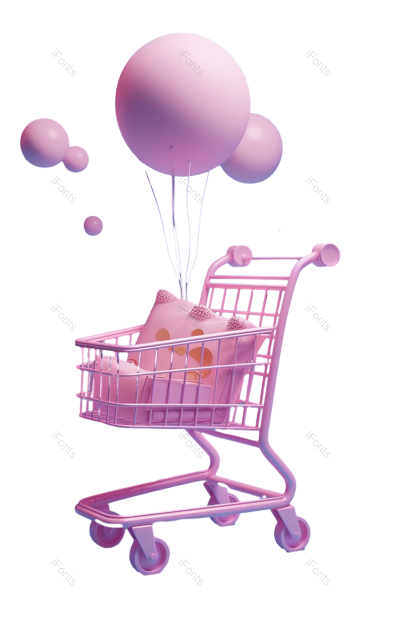 装饰图片,网上购物元素,插画PNG,蓝色免抠素材